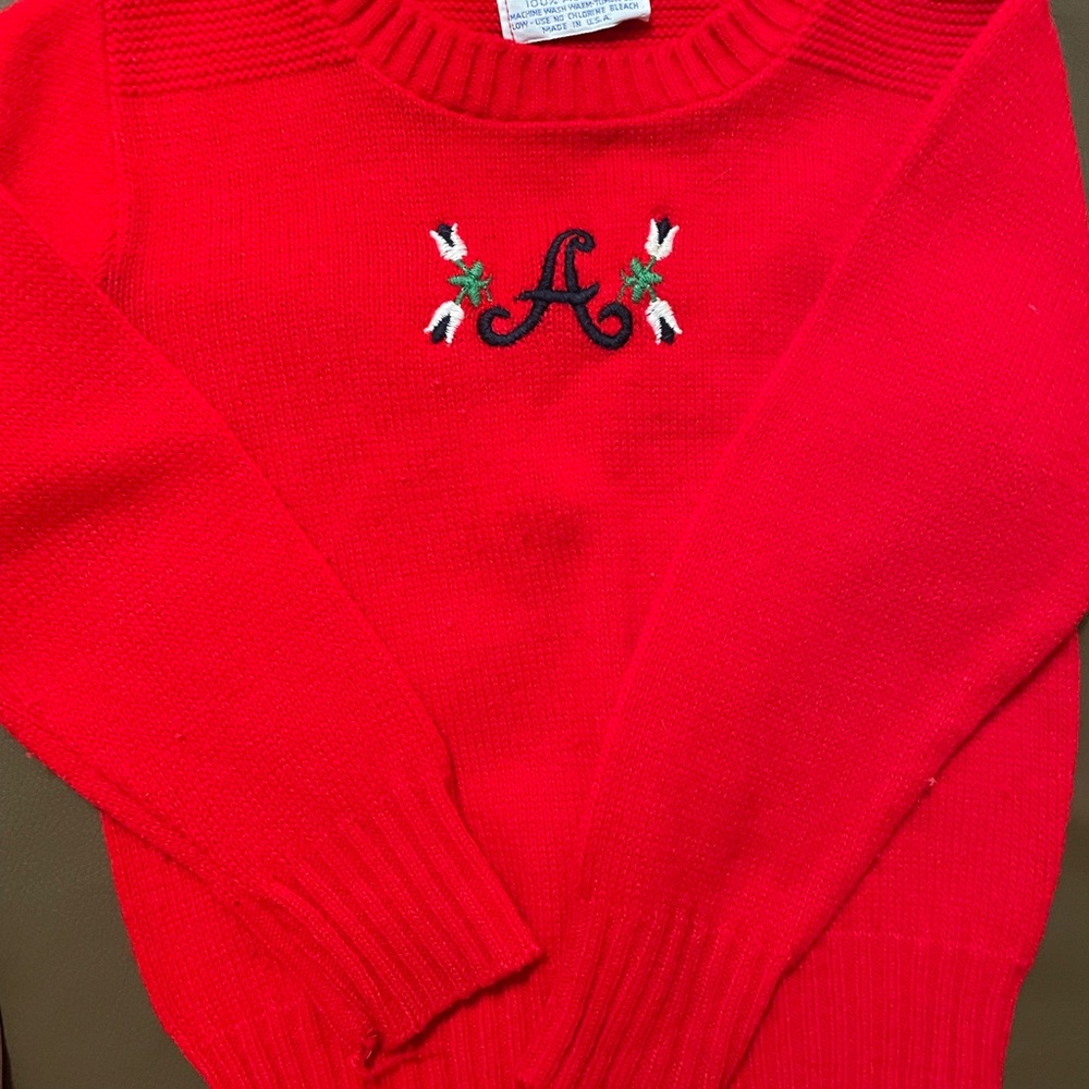 Vintage Toddler “A” Sweater
